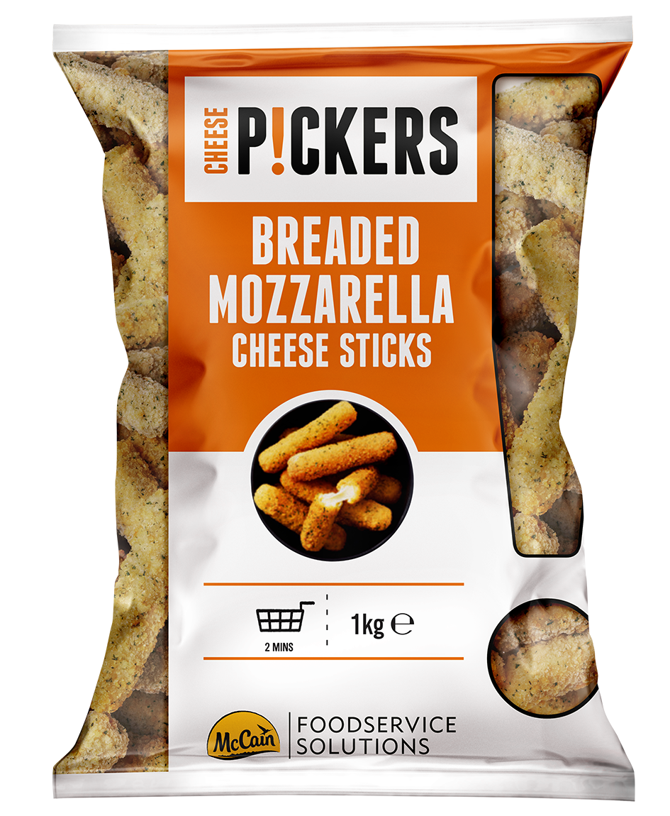 P!ckers Breaded Mozzarella Cheese Sticks McCain Foodservice